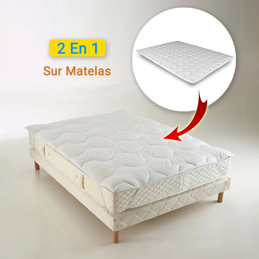Sur-Matelas 2 en 1 – Confortable et Pas Cher