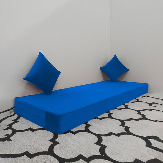 Matelas Mousse Avec 2 coussins Hauteur 14cm Tissu Anti Tâche Bordeau